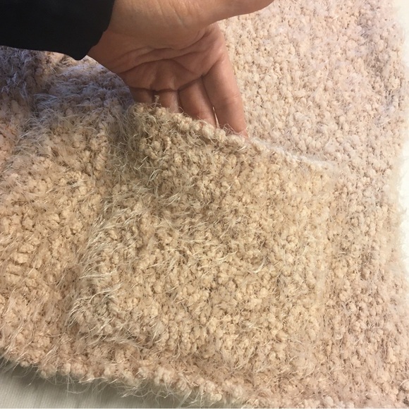 Popcorn Eyelash Hooded Cardigan Large Peach Cozy Chic - Picture 5 of 7